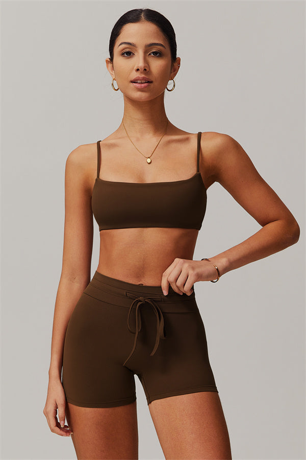 The Resonate Sports Bra Shorts 2-Piece Set Taupe