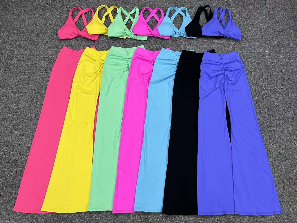 Tyla Bra Top & Flared Set