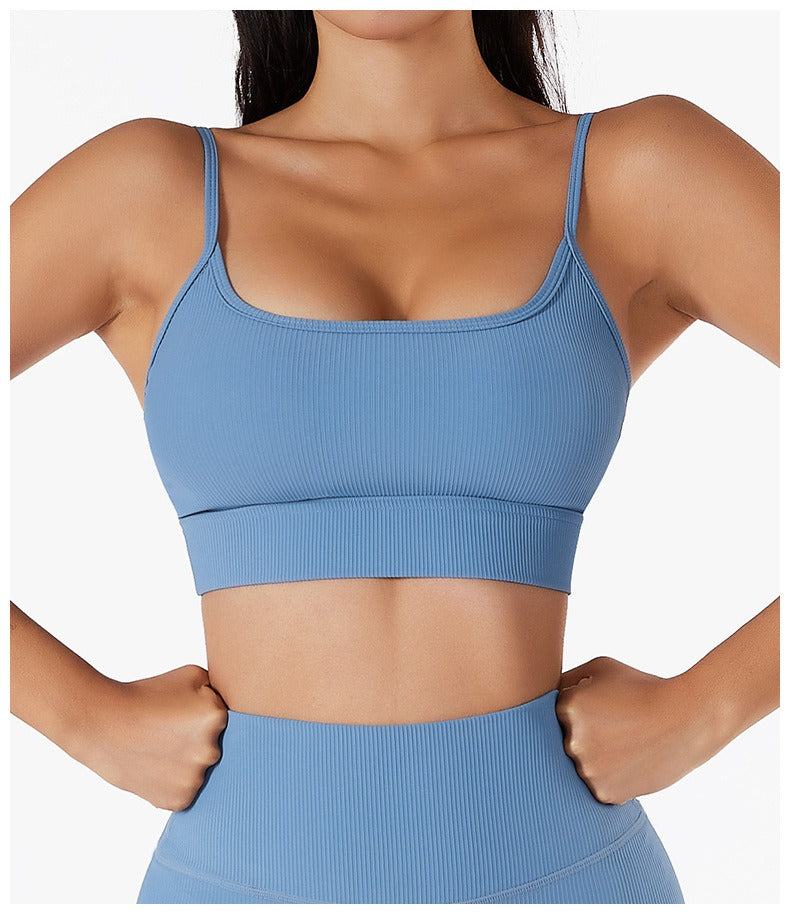Casey Strappy Bra Top Denim
