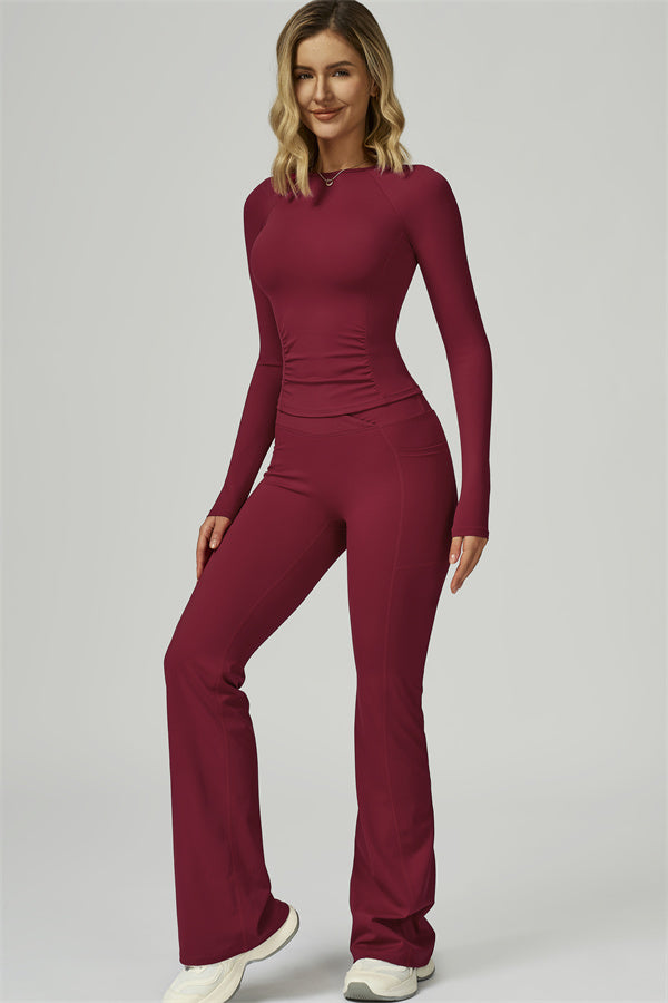 The FlexFit Active Top Flared Leggings 2-Piece Set