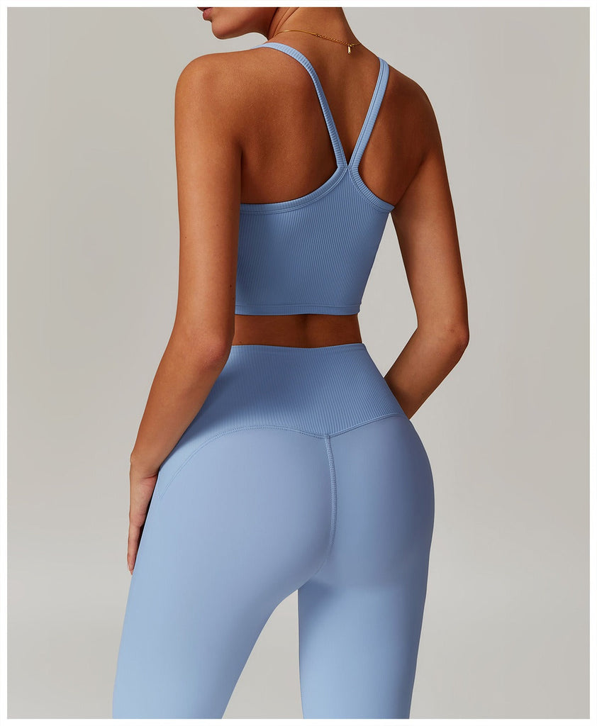 Melina Micro Ribbed Bra Top & Leggings Set