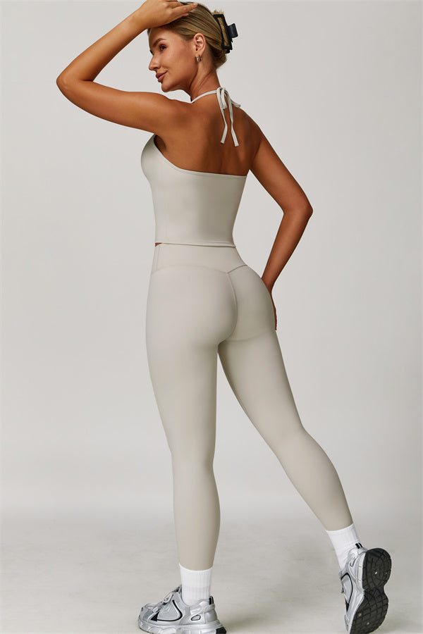 The Refresh Halter Crop Top Leggings 2-Piece Set