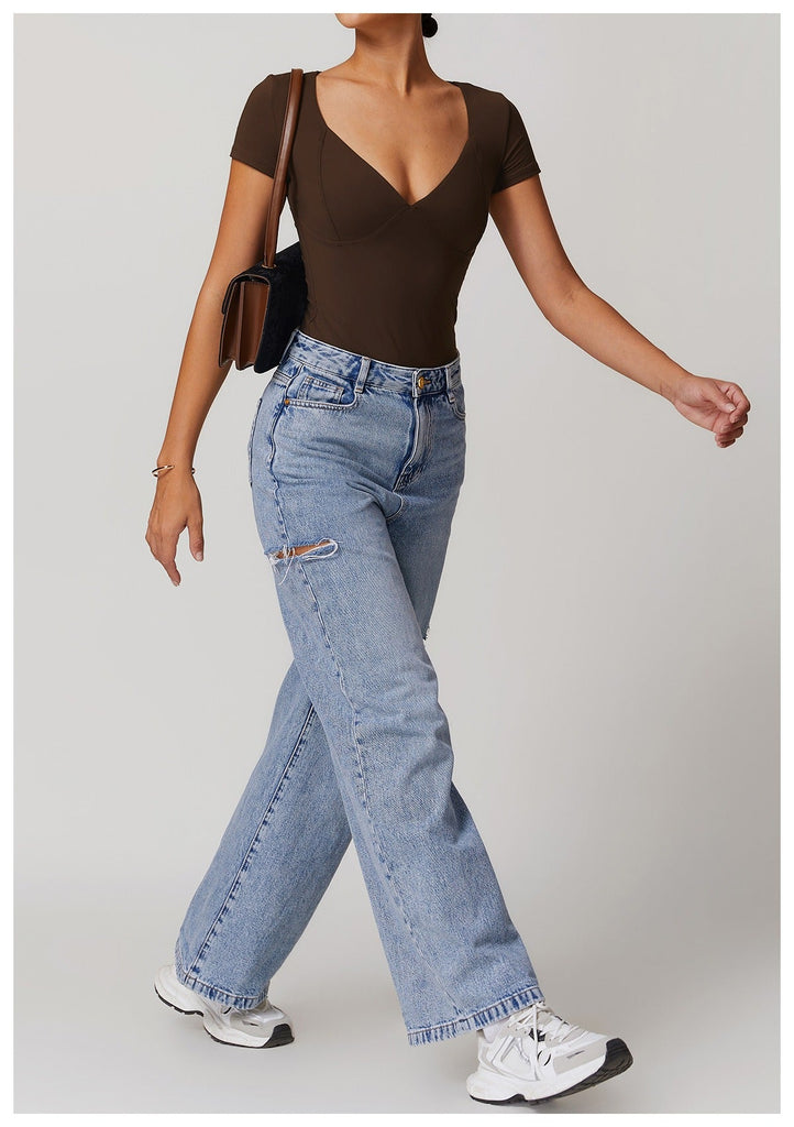 Emmeline Plunge Cut Bodysuit