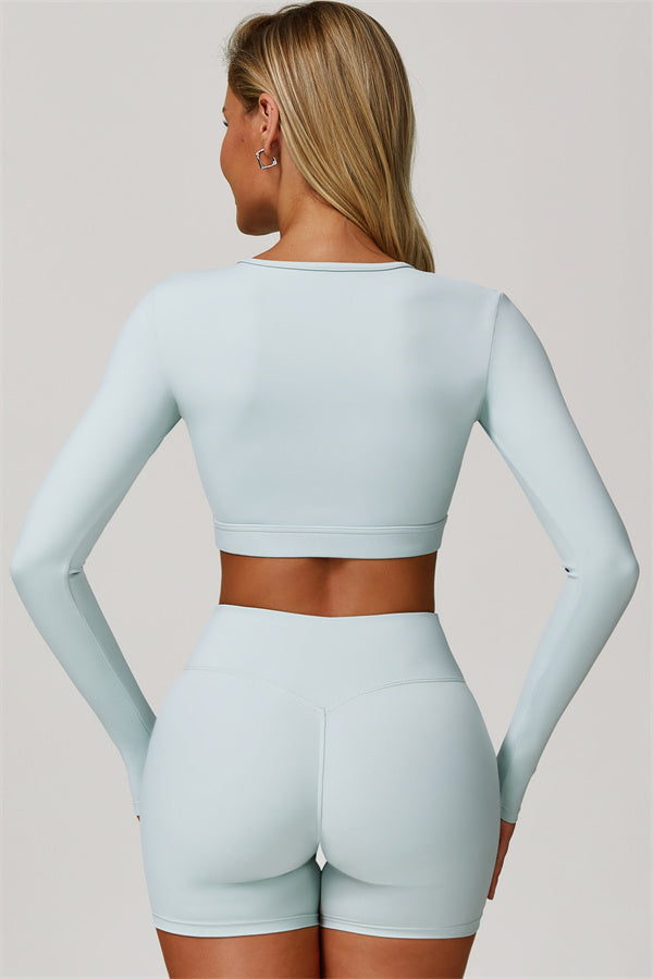 The Lavish Long Sleeve Cut-out Crop Top