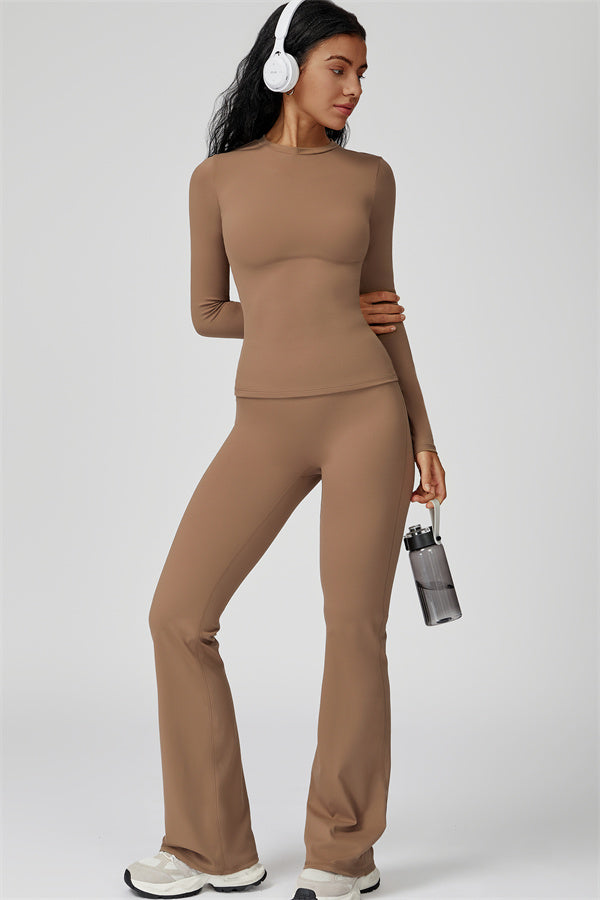 The Oasis Long Sleeve T-shirt Flared Leggings 2-Piece Set