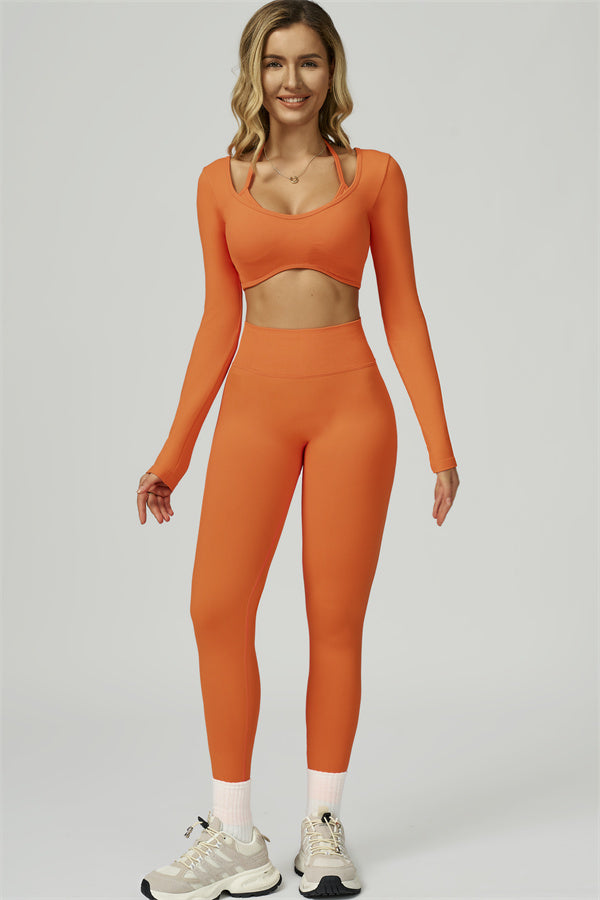 The Prime Long Sleeve Crop Top Leggings 2-Piece Set