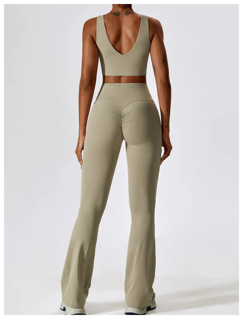Daisy V Crop Top & Flared Set