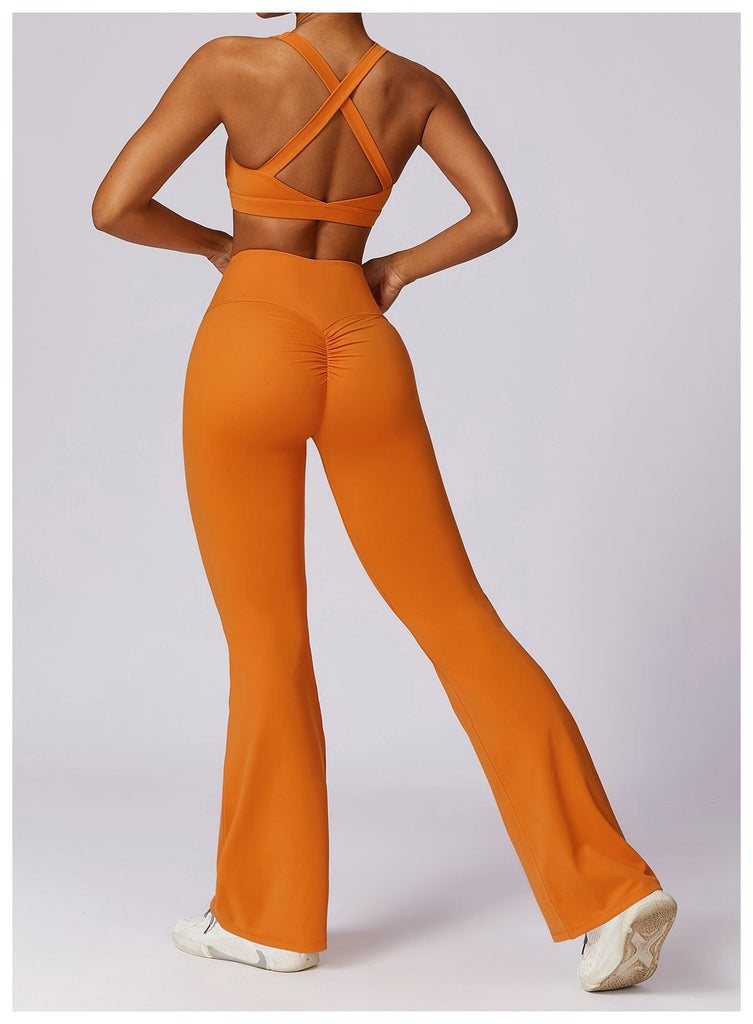 Thea Sculpt Top & Flared Set