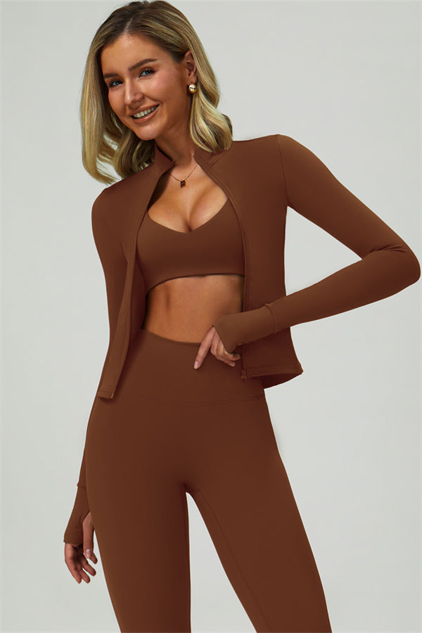 The Seraphine Jacket Sports Bra Leggings 3-Piece Set