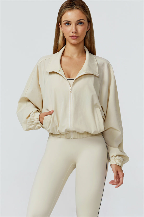 The Venus Zip Jacket Leggings 2-Piece Set Almond