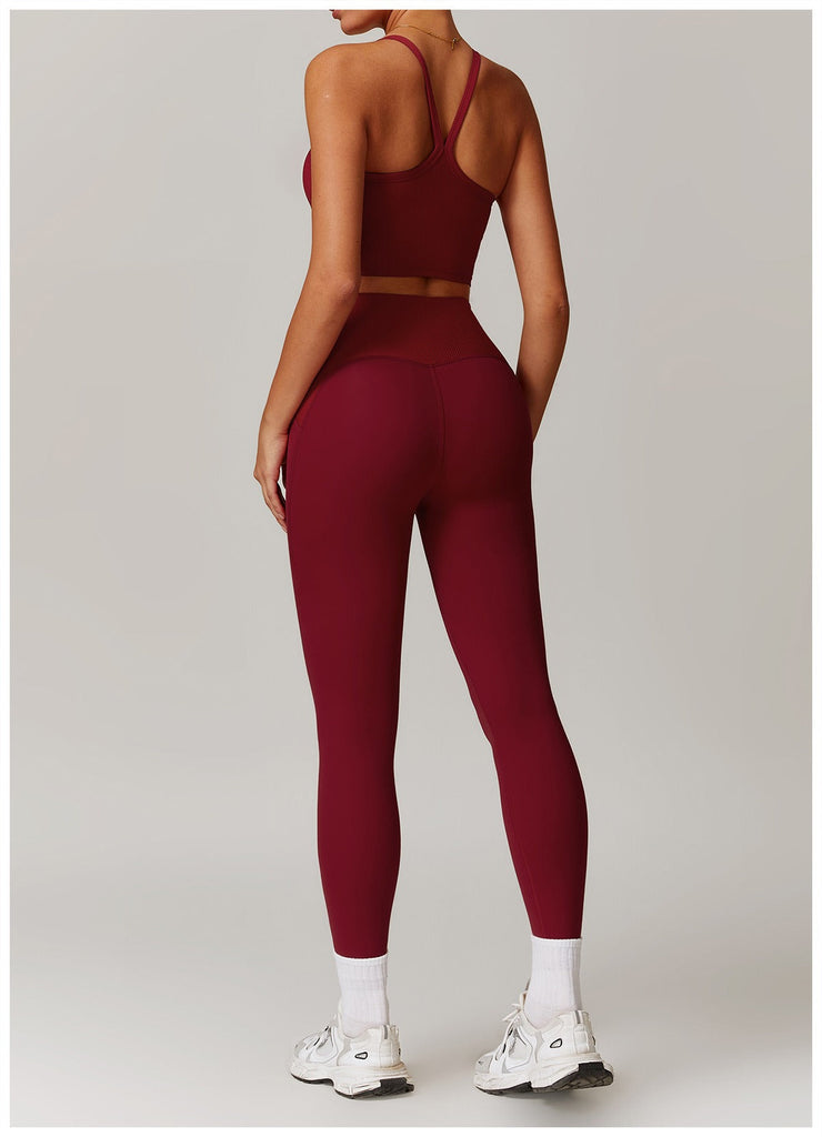 Melina Micro Ribbed Bra Top & Leggings Set