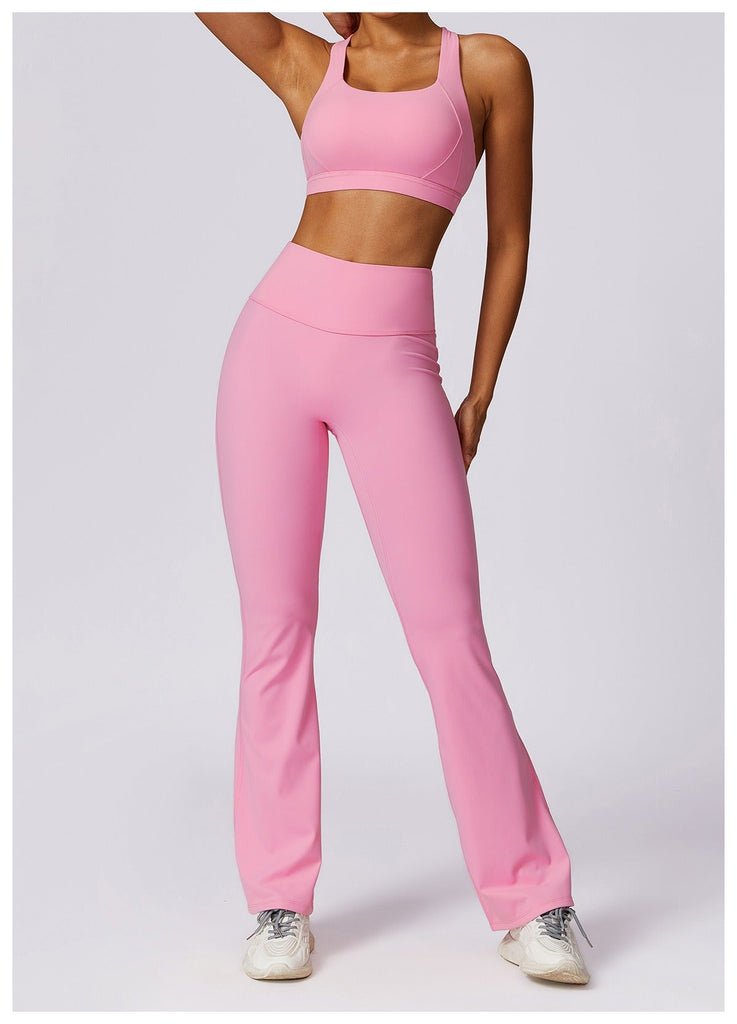 Thea Sculpt Top & Flared Set