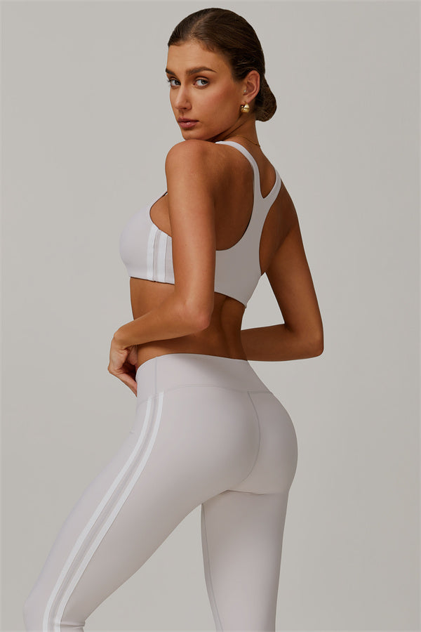 The Splendor Sports Bra Leggings 2-Piece Set Pearl White