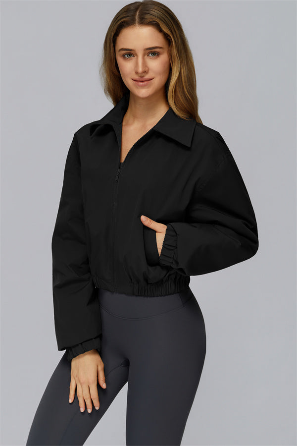 The Elle Form Crop Zip Jacket