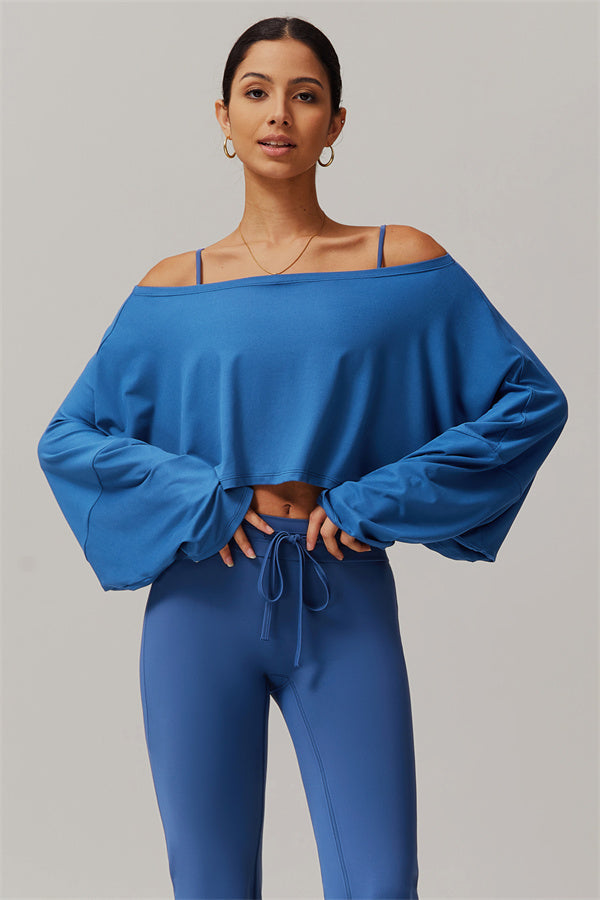 The Resonate Drift Cropped Pullover Flared Leggings 2-Piece Set