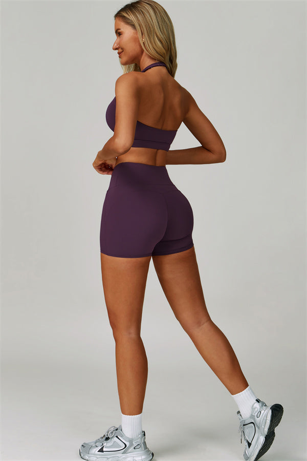 The Bold Halter Sports Bra Shorts 2-Piece Set