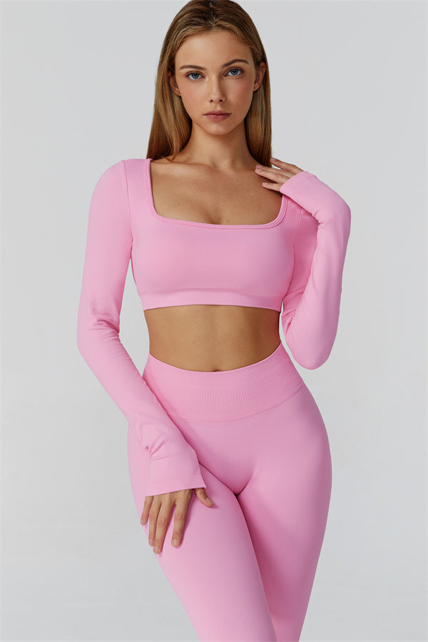 The Reign Long Sleeve Crop Top Leggings 2-Piece Set