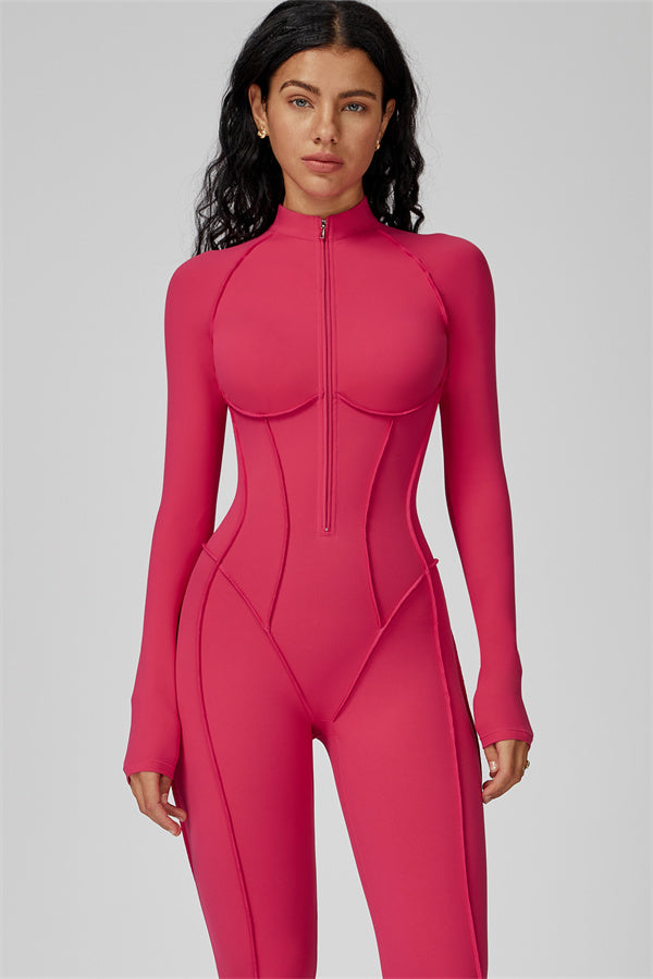 The Anew Zipper Jumpsuit Amaranth