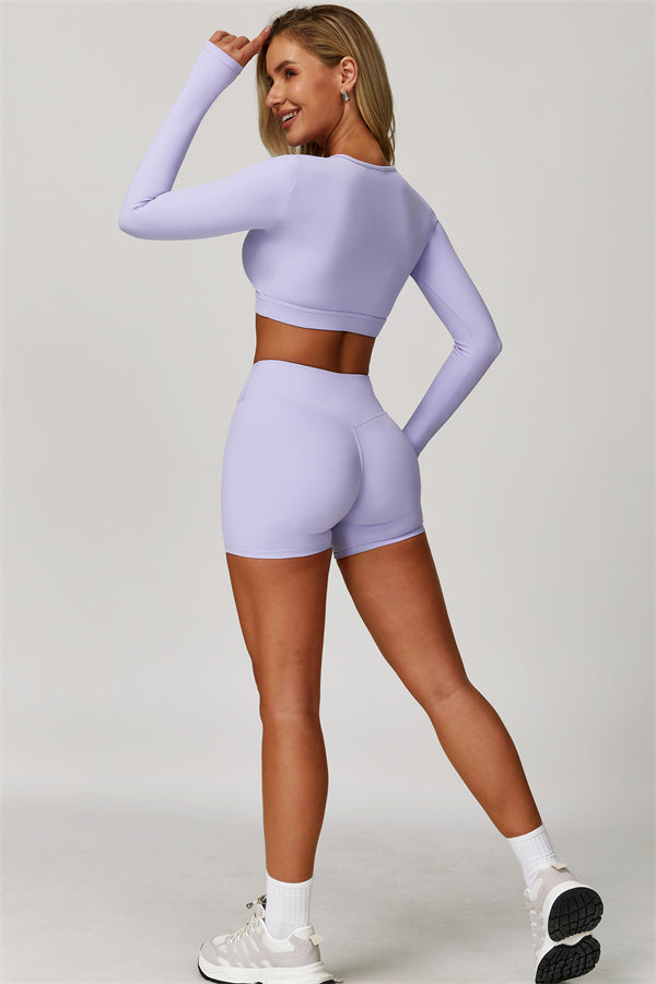 The Lavish Long Sleeve Cut-out Crop Top