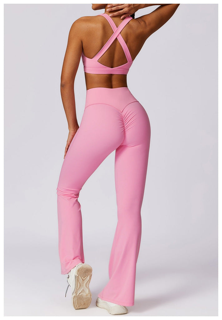 Thea Sculpt Top & Flared Set