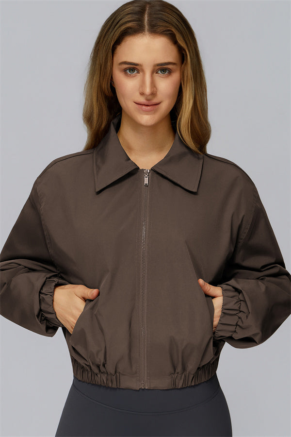 The Elle Form Crop Zip Jacket