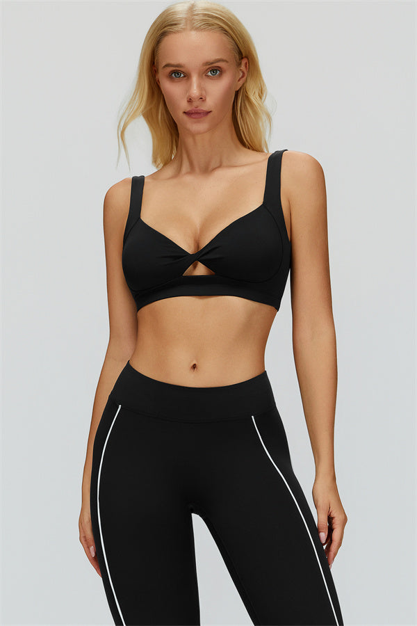 The Whisper Sports Bra Leggings 2-Piece Set Black