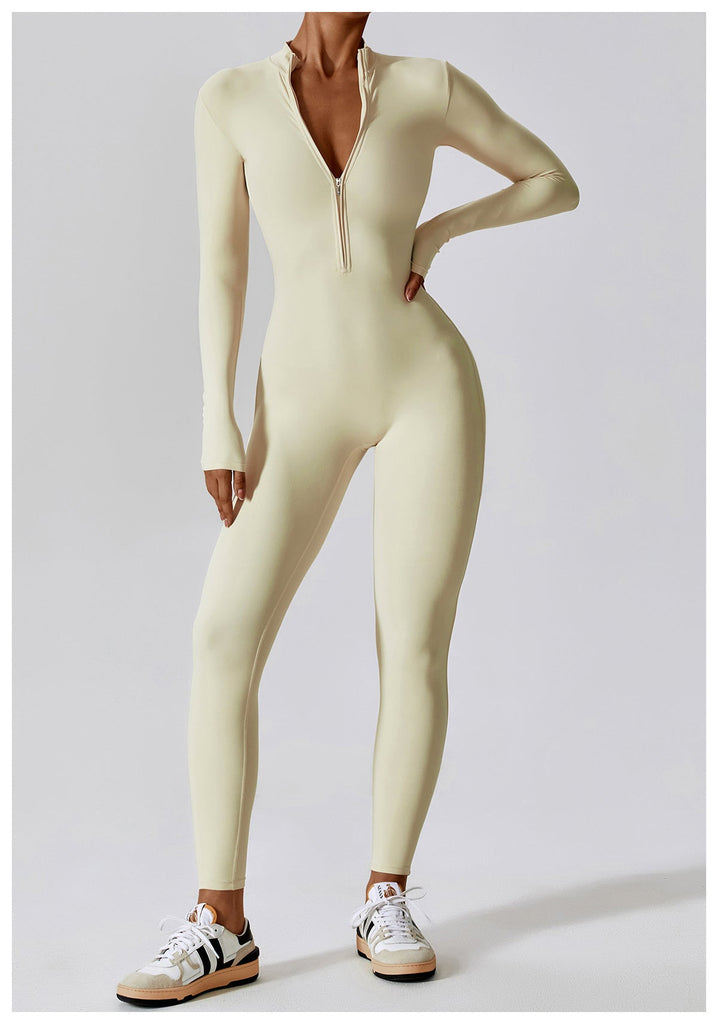 Super Sculpt Longsleeve Jumpsuit (size down) Cream
