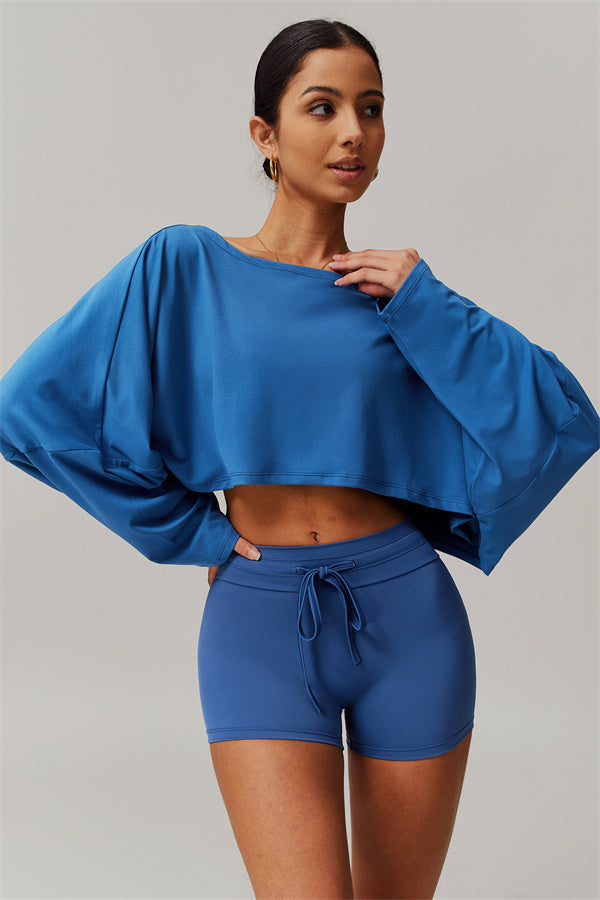 The Resonate Drift Cropped Pullover Shorts 2-Piece Set