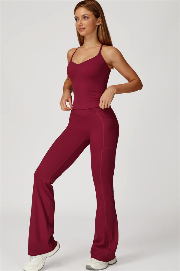 The Propel Crop Top Flared Leggings 2-Piece Set