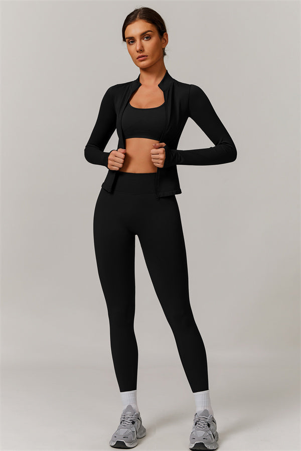 The Nova Luxe Jacket Sports Bra Leggings 3-Piece Set