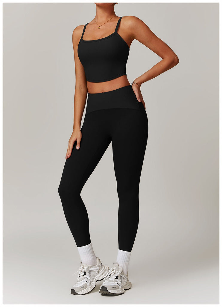 Melina Micro Ribbed Bra Top & Leggings Set