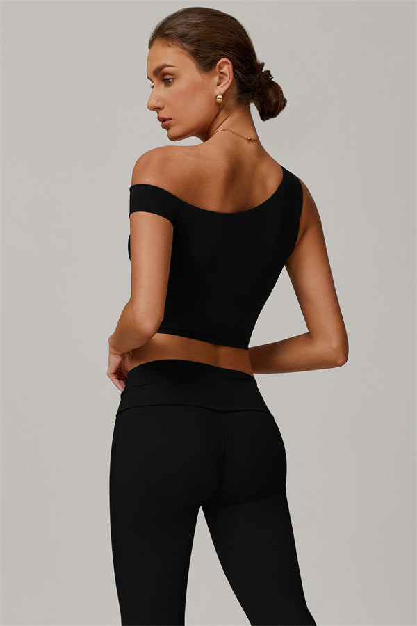 The Pearl Crop Top Flared Leggings 2-Piece Set