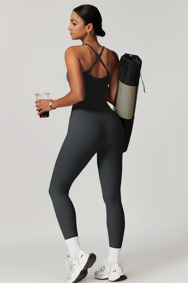 The Enigma Cross Back Vest Leggings 2-Piece Set