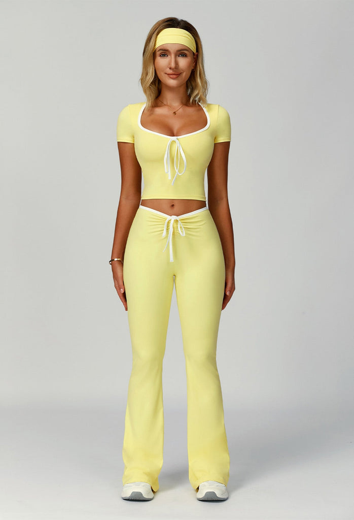 The Bow T-Sleeve Top & Flared Set