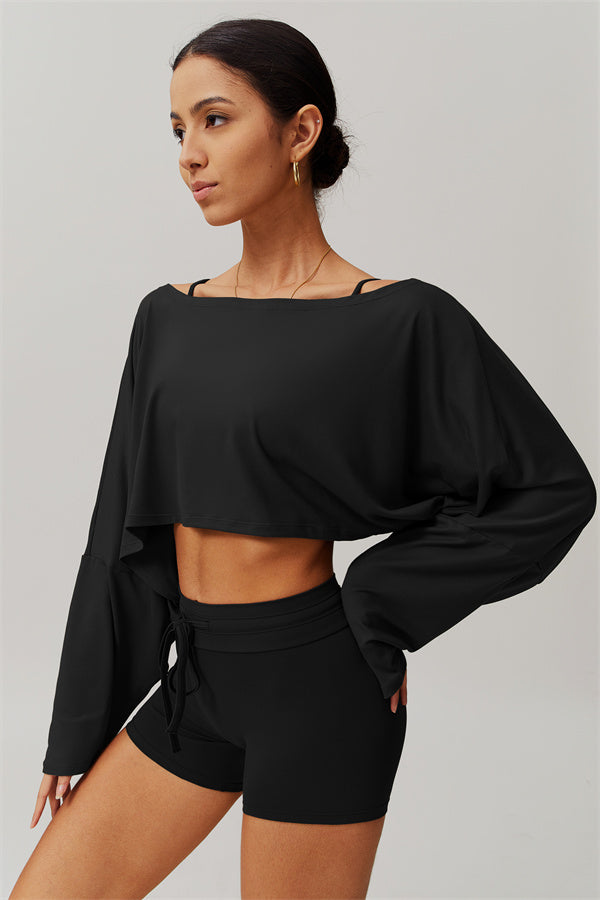 The Resonate Drift Cropped Pullover Shorts 2-Piece Set