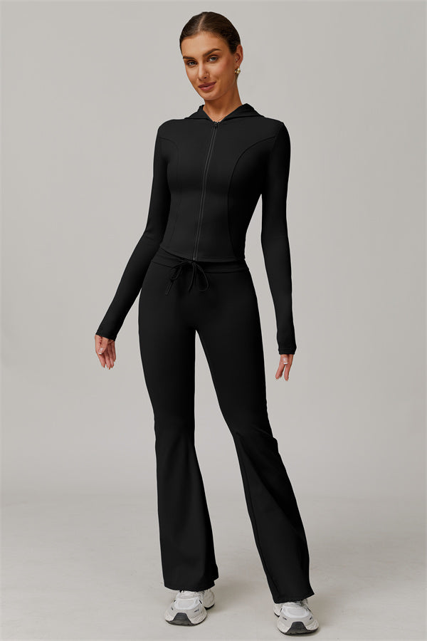 The Lumina Hooded Jacket Flared Leggings 2-Piece Set UPF 50+