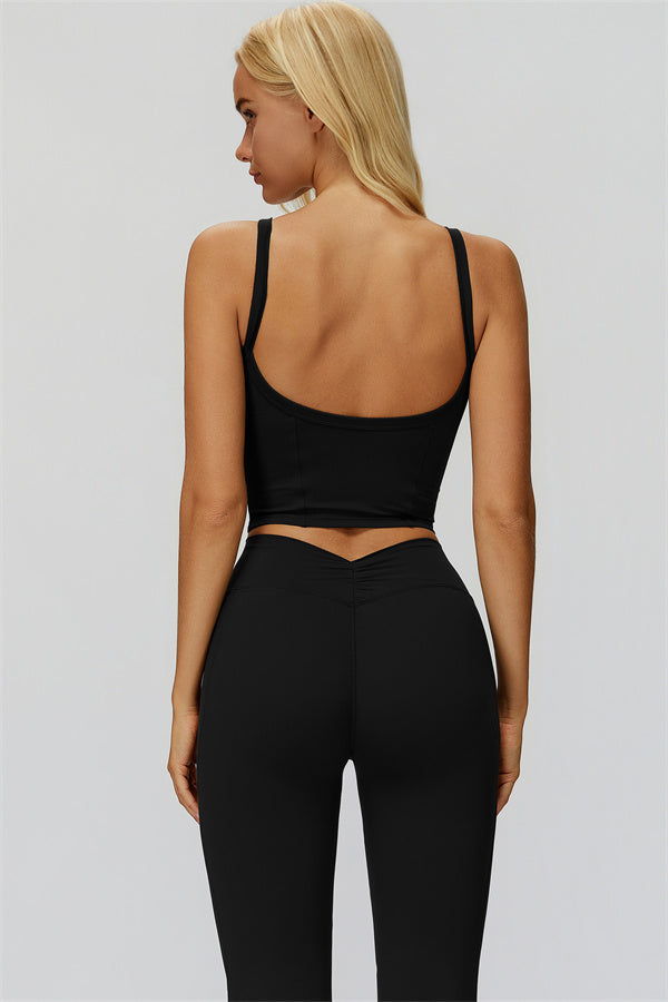 The Fyra Crop Tank Flared Leggings 2-Piece Set