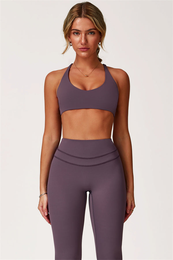 The Boost Crossback Sports Bra Enigma Leggings 2-Piece Set