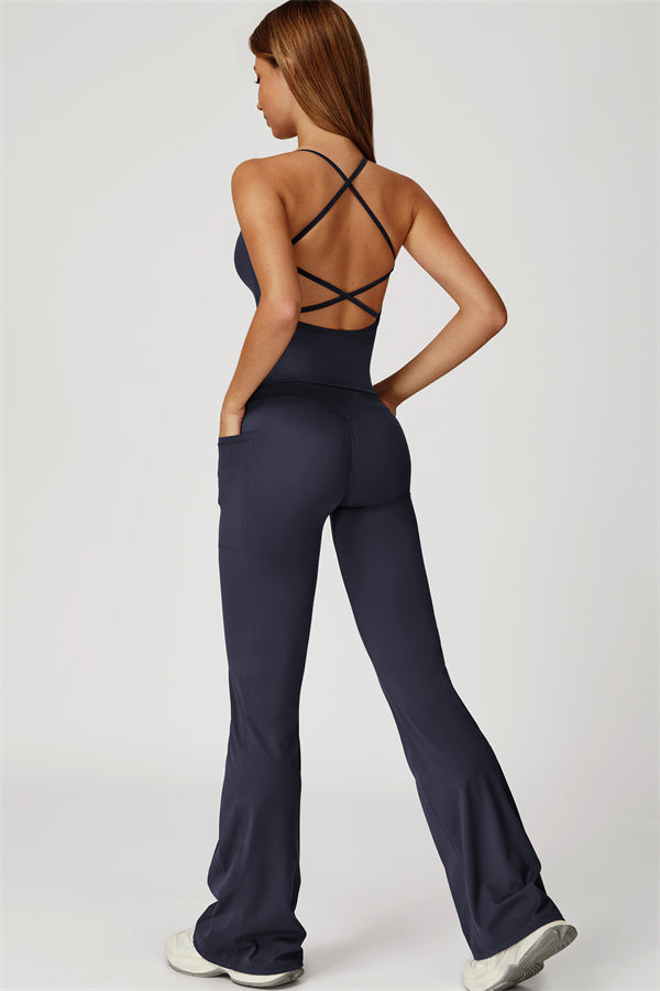 The Propel Crop Top Flared Leggings 2-Piece Set