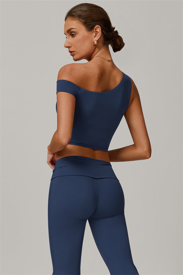 The Pearl Crop Top Flared Leggings 2-Piece Set