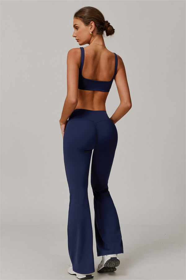The Halo Sports Bra Flared Leggings 2-Piece Set