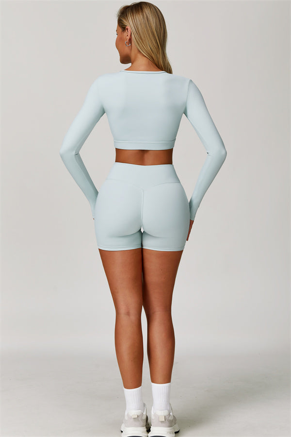 The Lavish Long Sleeve Cut-out Crop Top