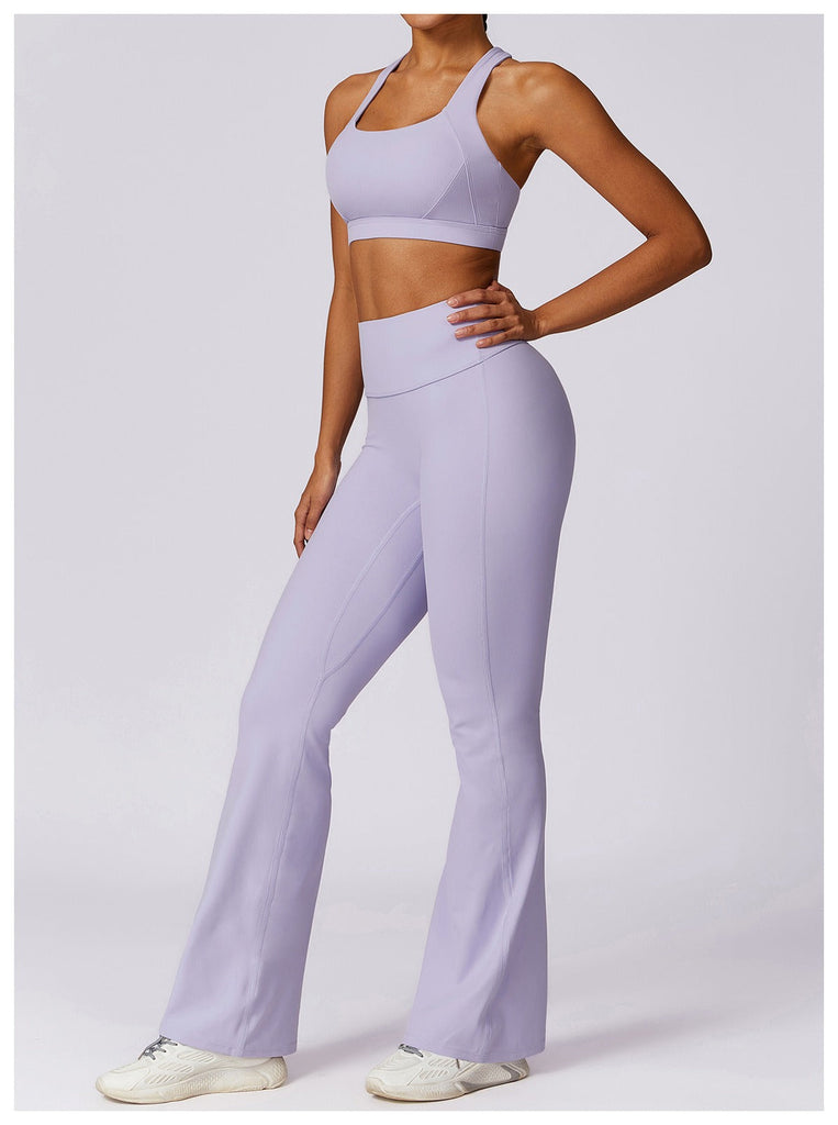 Thea Sculpt Top & Flared Set