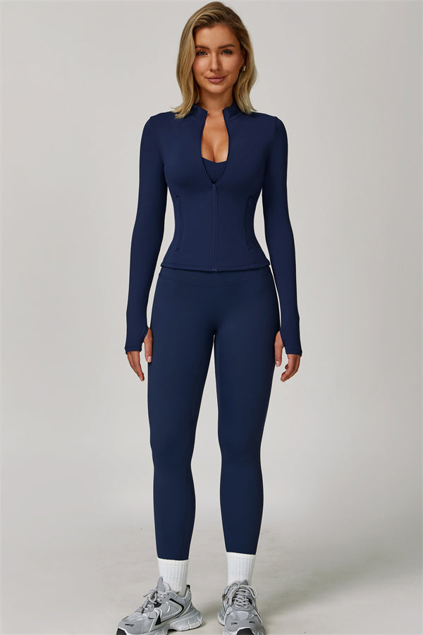 The Refresh Jacket Sports Bra Leggings 3-Piece Set