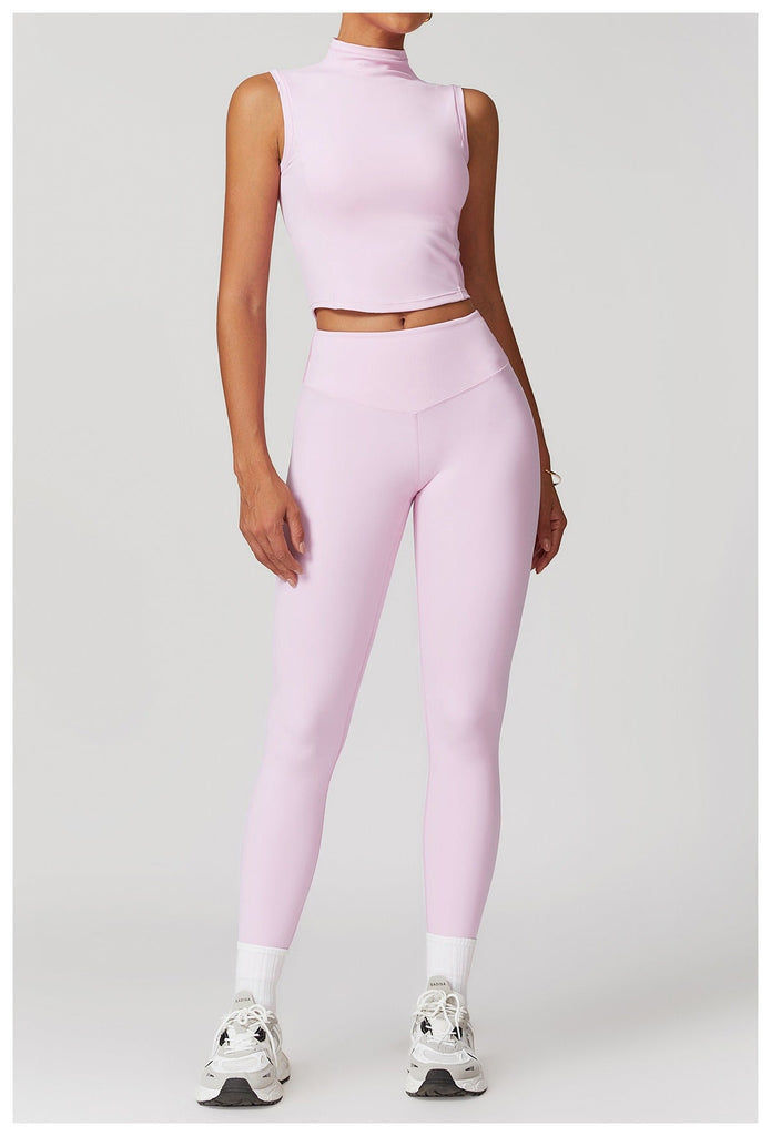 Stephanie Crop Top & Leggings Set Bubblegum