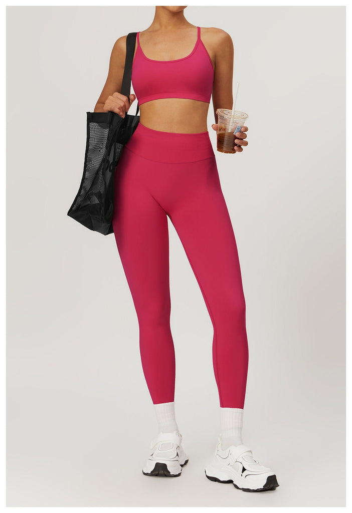 Piper Scoop Top & Leggings Set Magenta