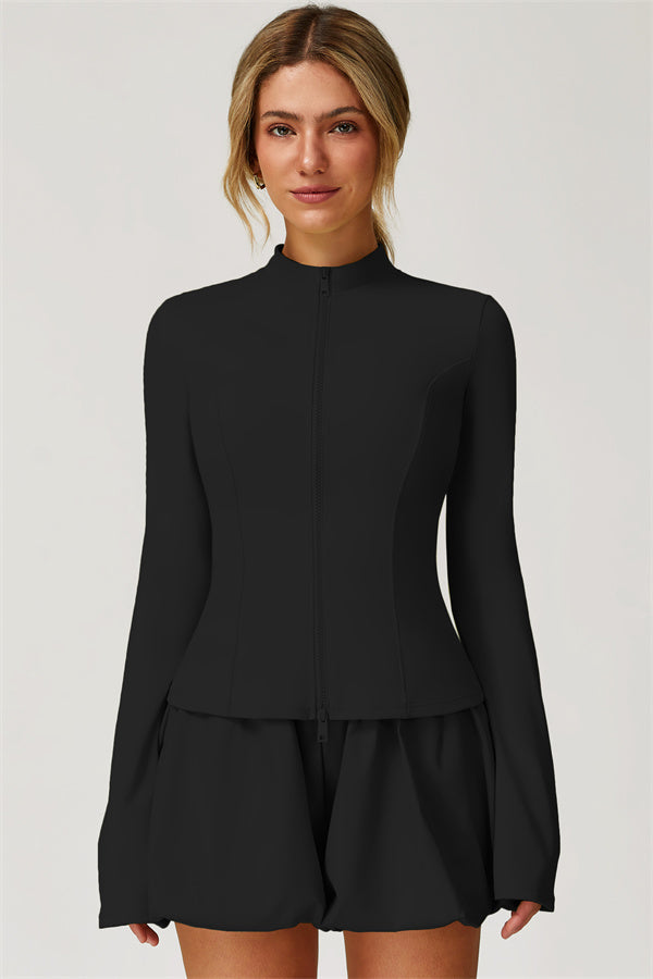 The Sprint Jacket Shorts 2-Piece Set Black