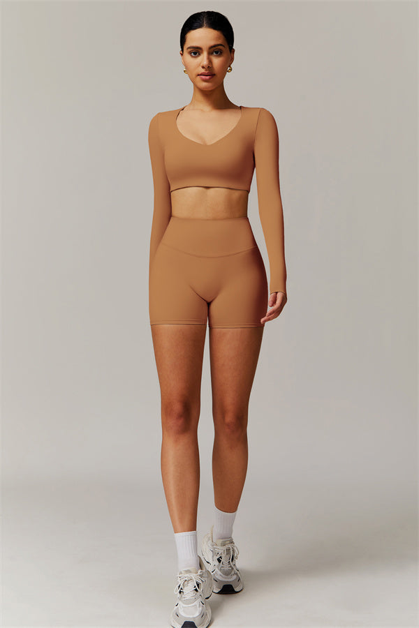 The Delicate Long Sleeve T-shirt Shorts 2-Piece Set