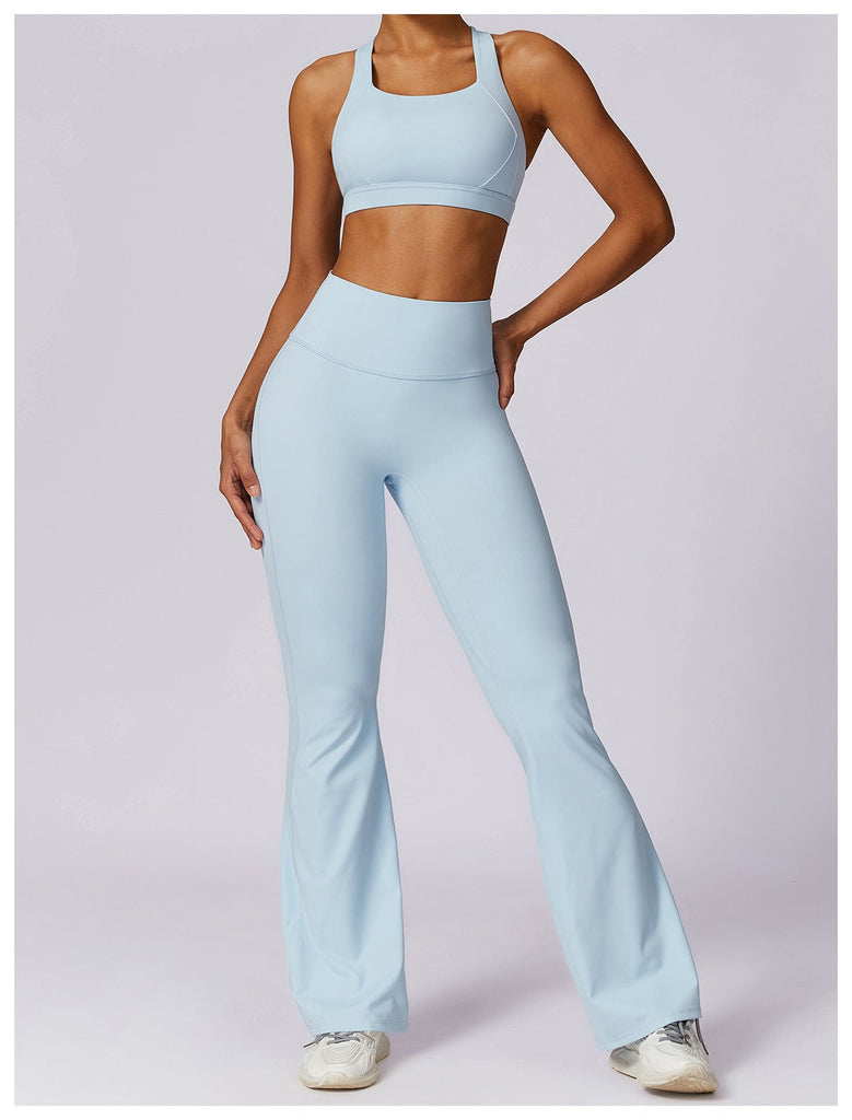 Thea Sculpt Top & Flared Set
