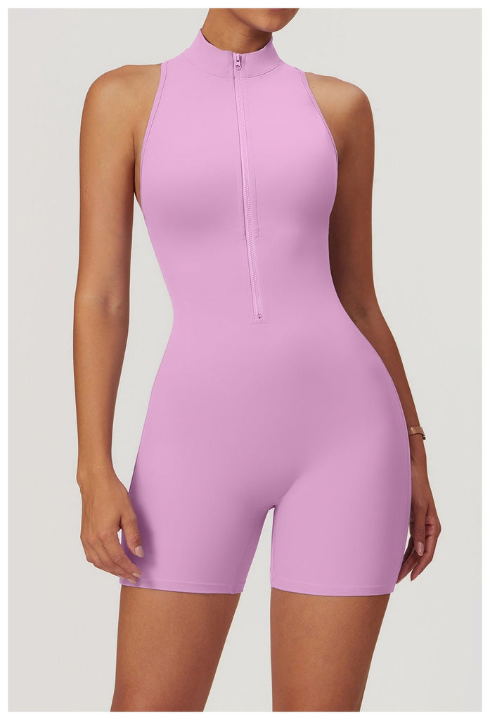 Super Sculpt V Back Romper Lilac